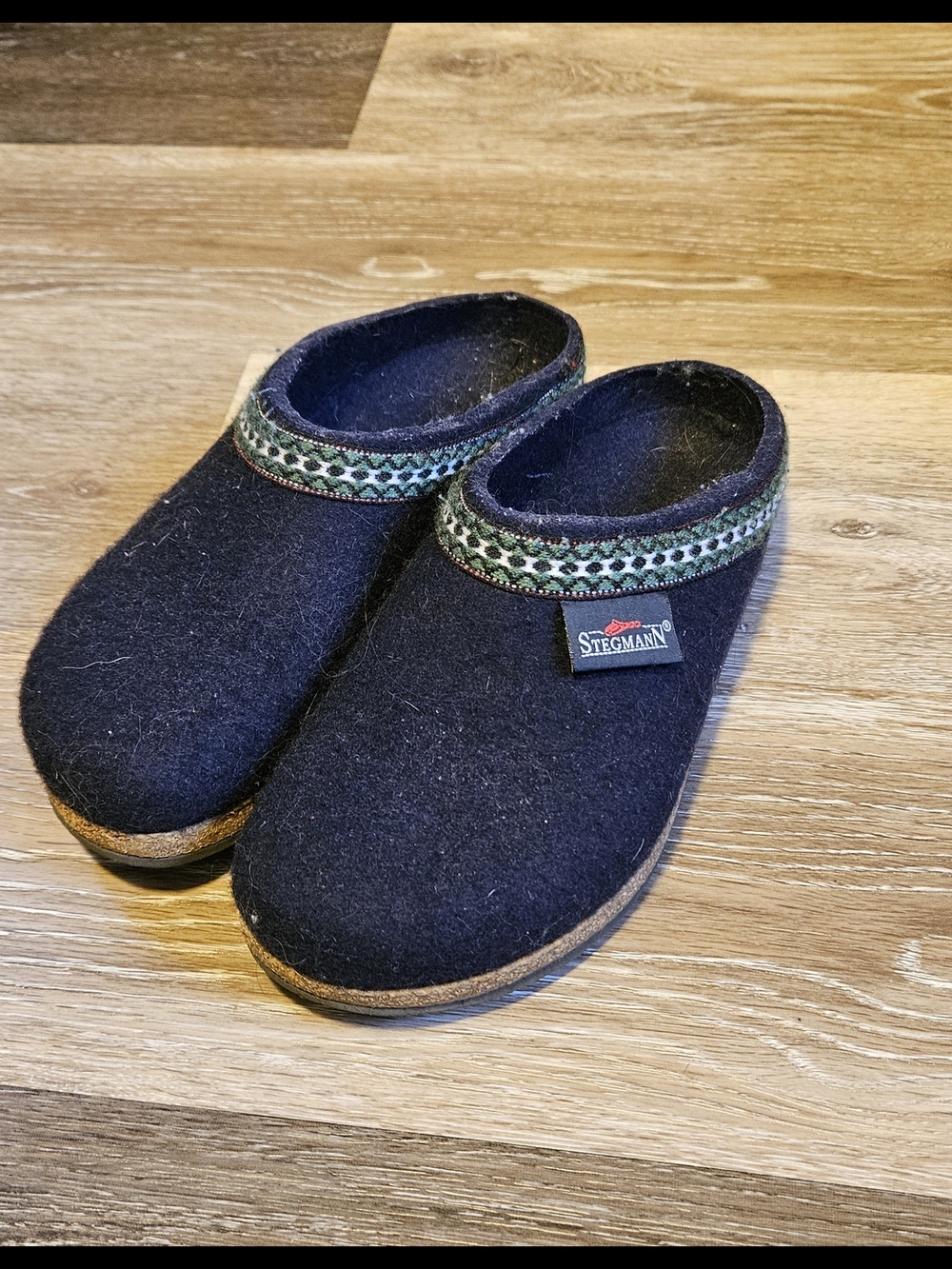 Stegmann Blue Wool Clogs
